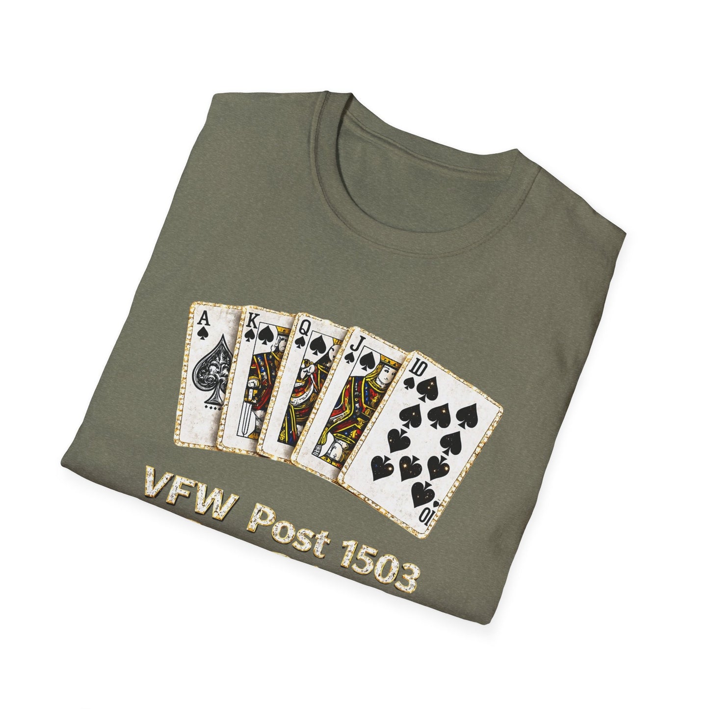 Bid Whist Playing Cards Tee — VFW Post 1503 Card Game T-Shirt
