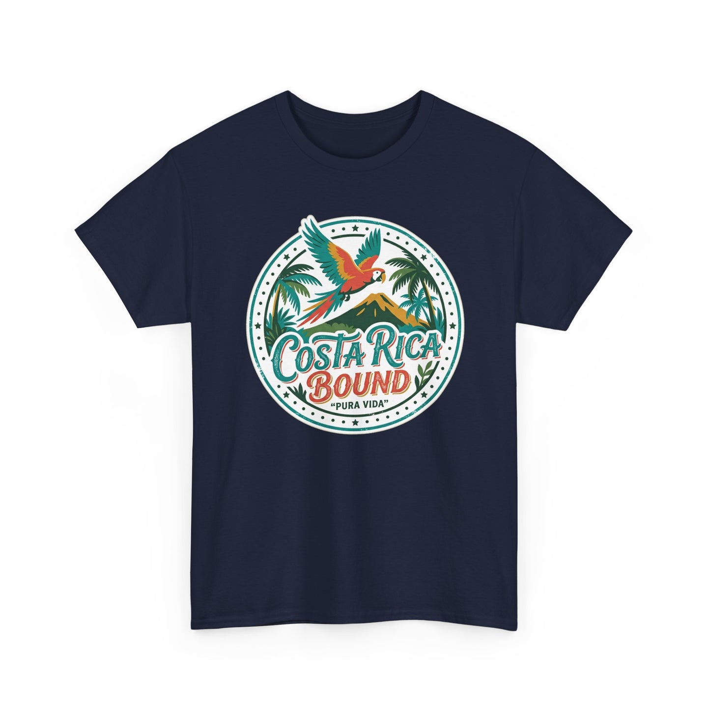 Costa Rica Bound T-Shirt — Tropical Parrot Travel Tee Printify