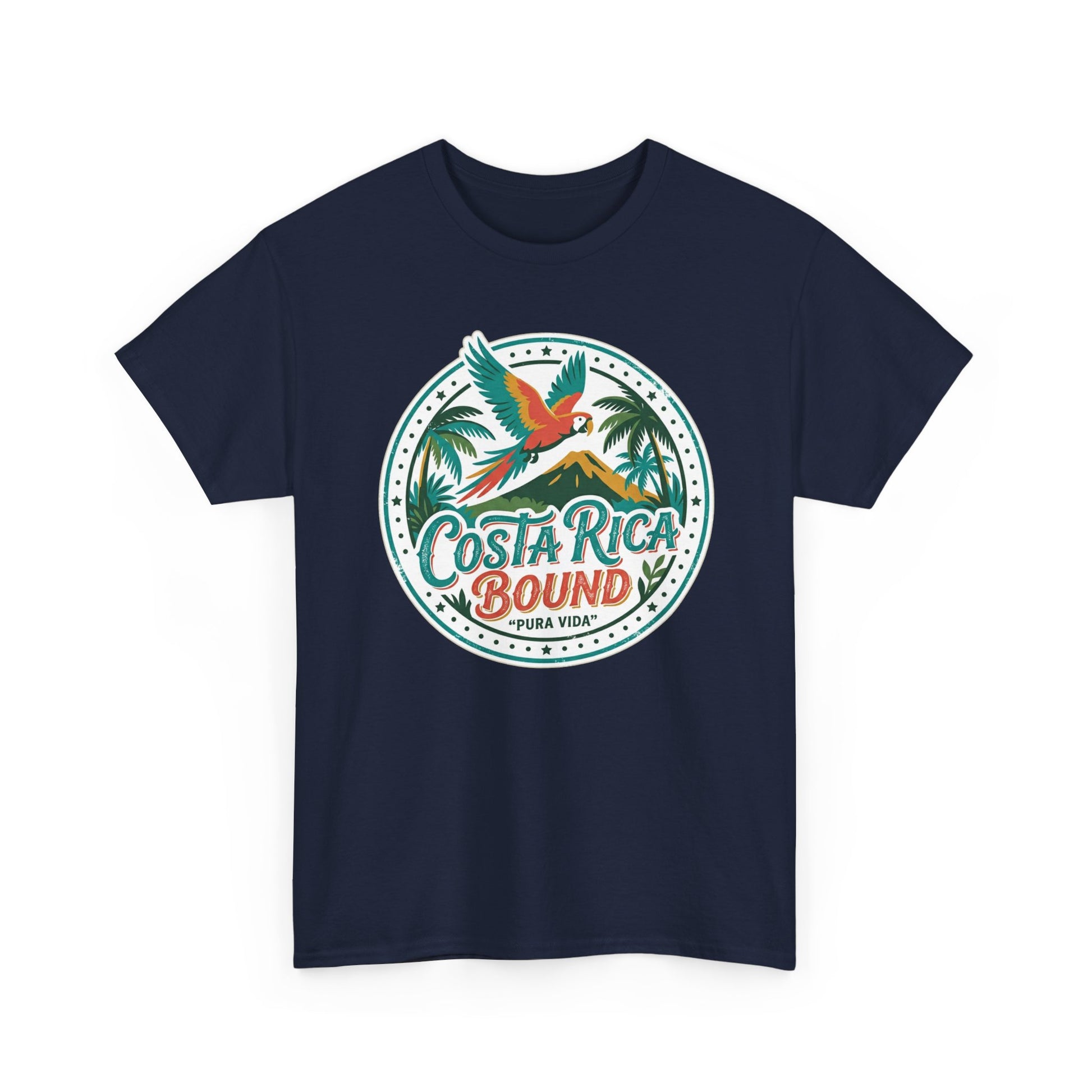 Costa Rica Bound T-Shirt — Tropical Parrot Travel Tee Printify