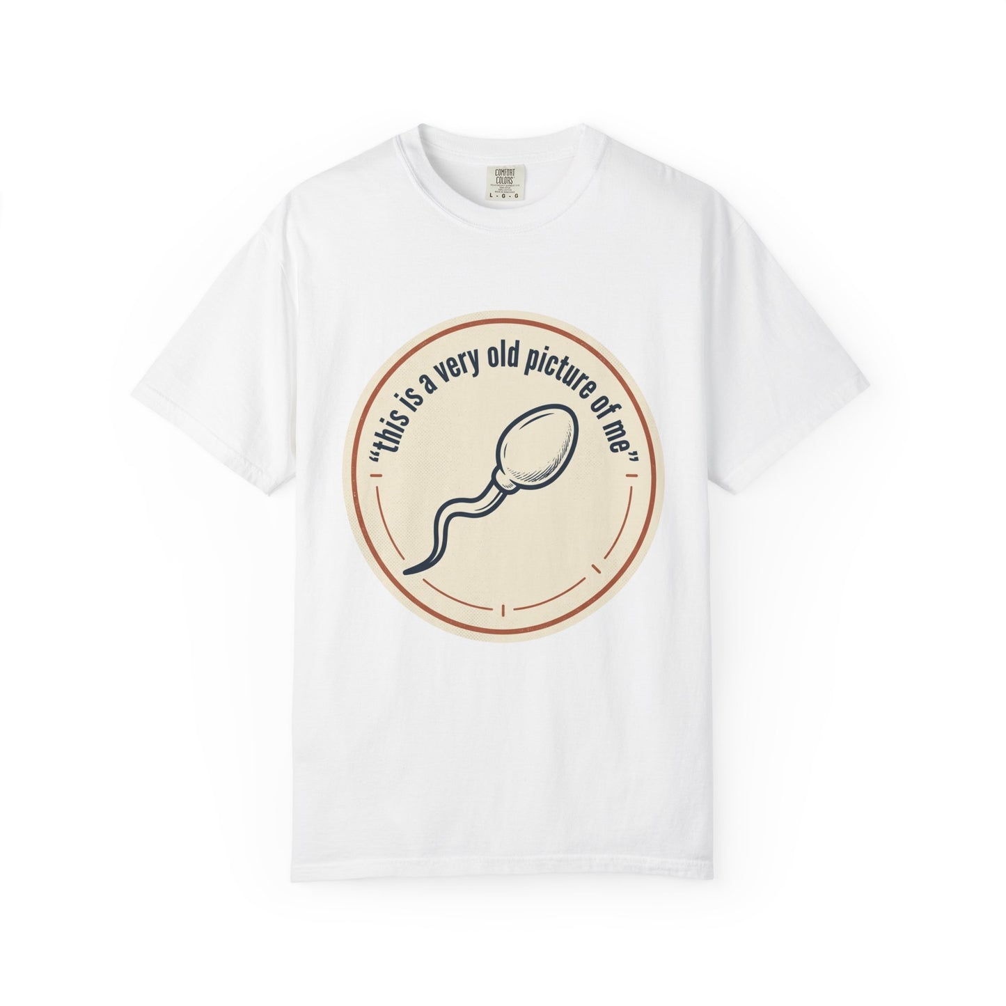 Vintage Sperm Graphic T-Shirt — "this is a very old picture of me"