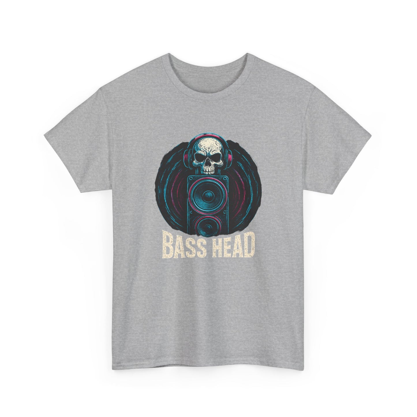 Bass Head Skull T-Shirt — Graphic DJ Speaker Tee
