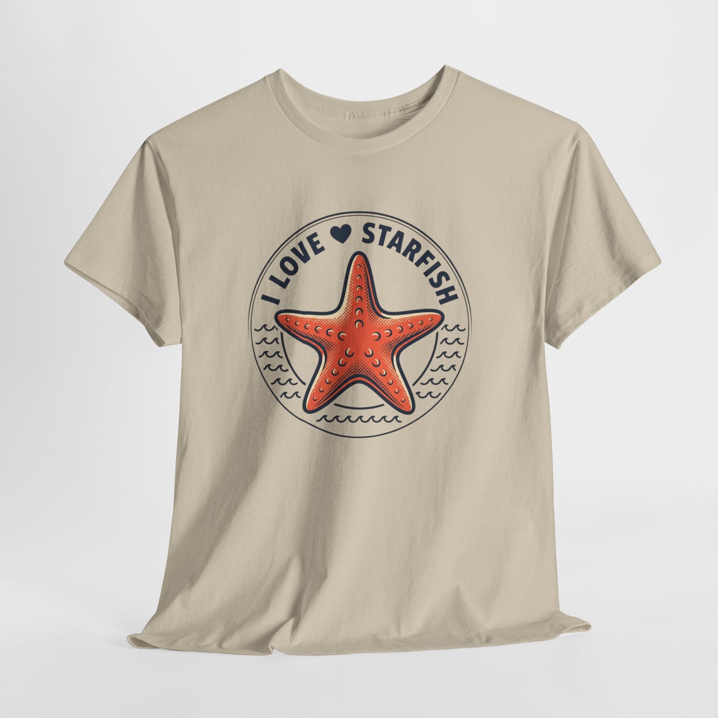 Starfish Tee — "I Love Starfish" Beach Graphic T-Shirt