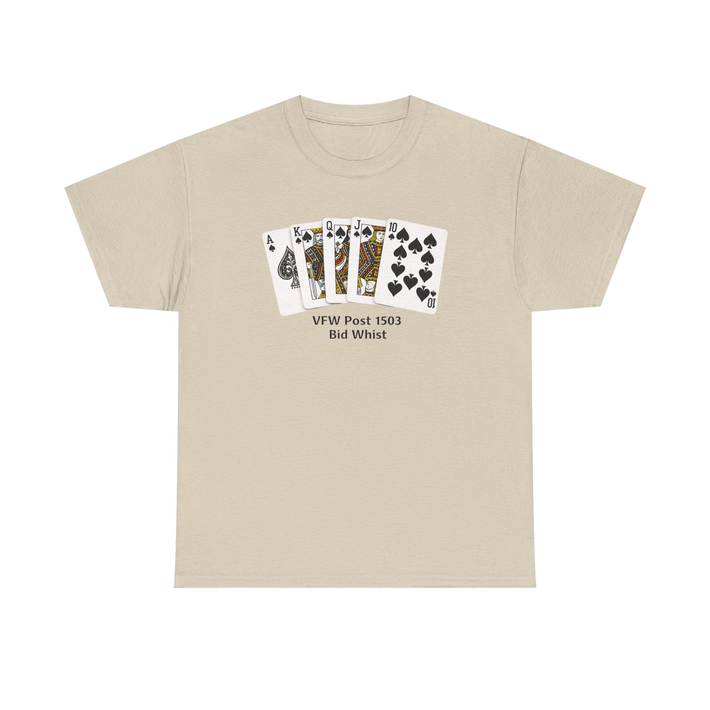 Bid Whist Card Tee — VFW Post 1501 Poker Night T-Shirt