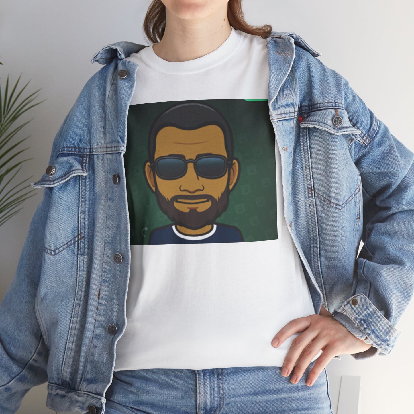 Bitmoji Portrait Tee — Cool Sunglasses Avatar Graphic T-Shirt Printify