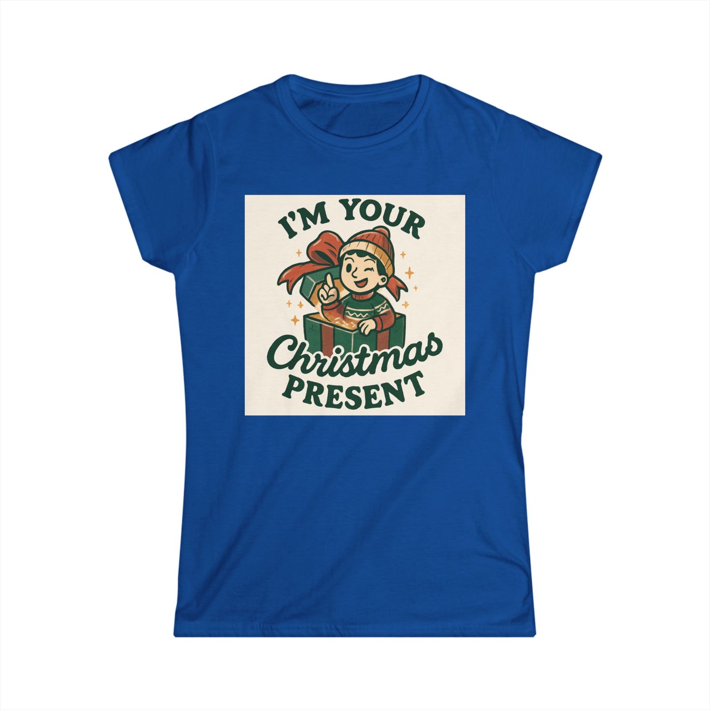 I'm Your Christmas Present Women's Tee — Cute Holiday Elf Graphic Shirt Printify