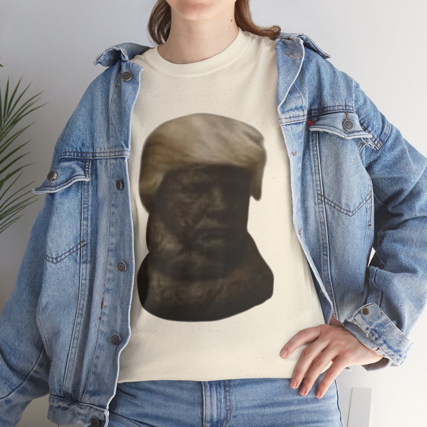 Graphic Tee — Bronze Bust Illustration T‑Shirt