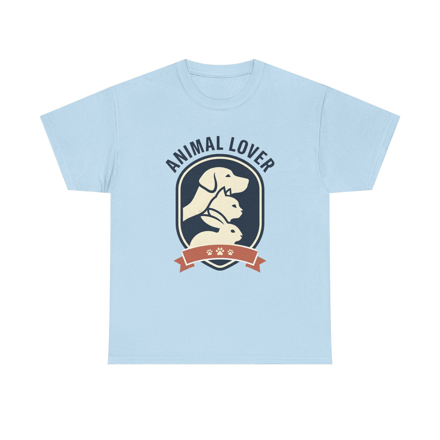 Animal Lover T-Shirt — Retro Pet Badge Tee (Dogs & Cats)