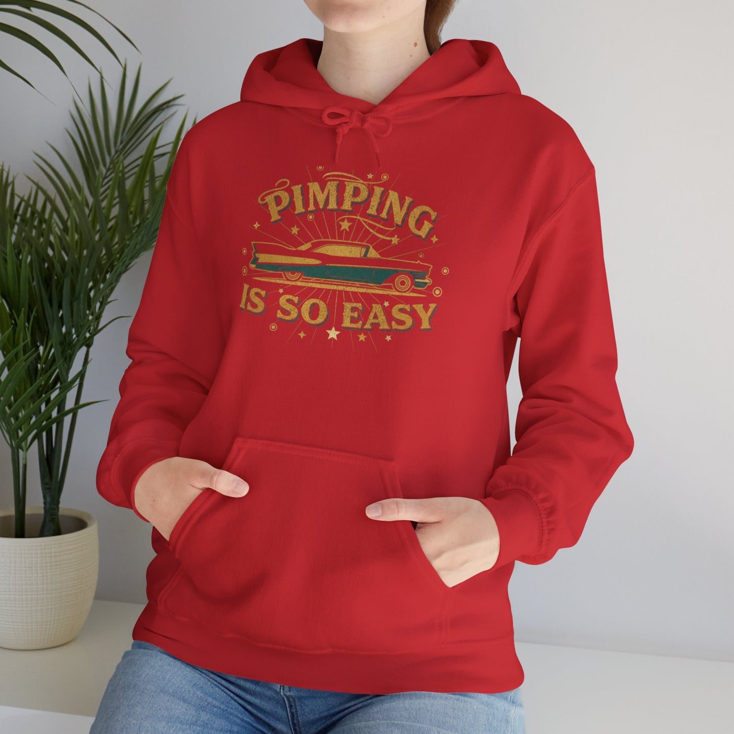Hoodie — "Pimping Is So Easy" Vintage Lowrider Graphic Hoodie