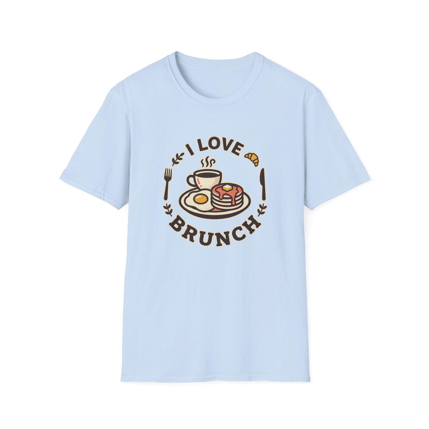 Brunch Lover T-Shirt – "I Love Brunch" Pancakes & Coffee Graphic Tee