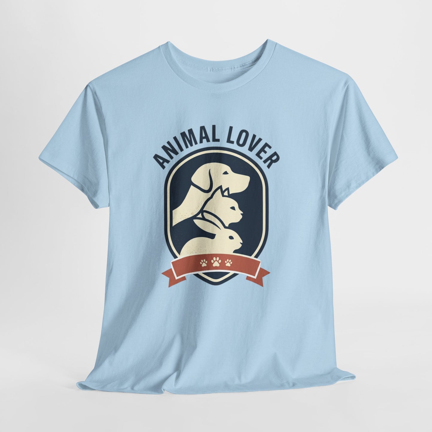 Animal Lover T-Shirt — Retro Pet Badge Tee (Dogs & Cats)