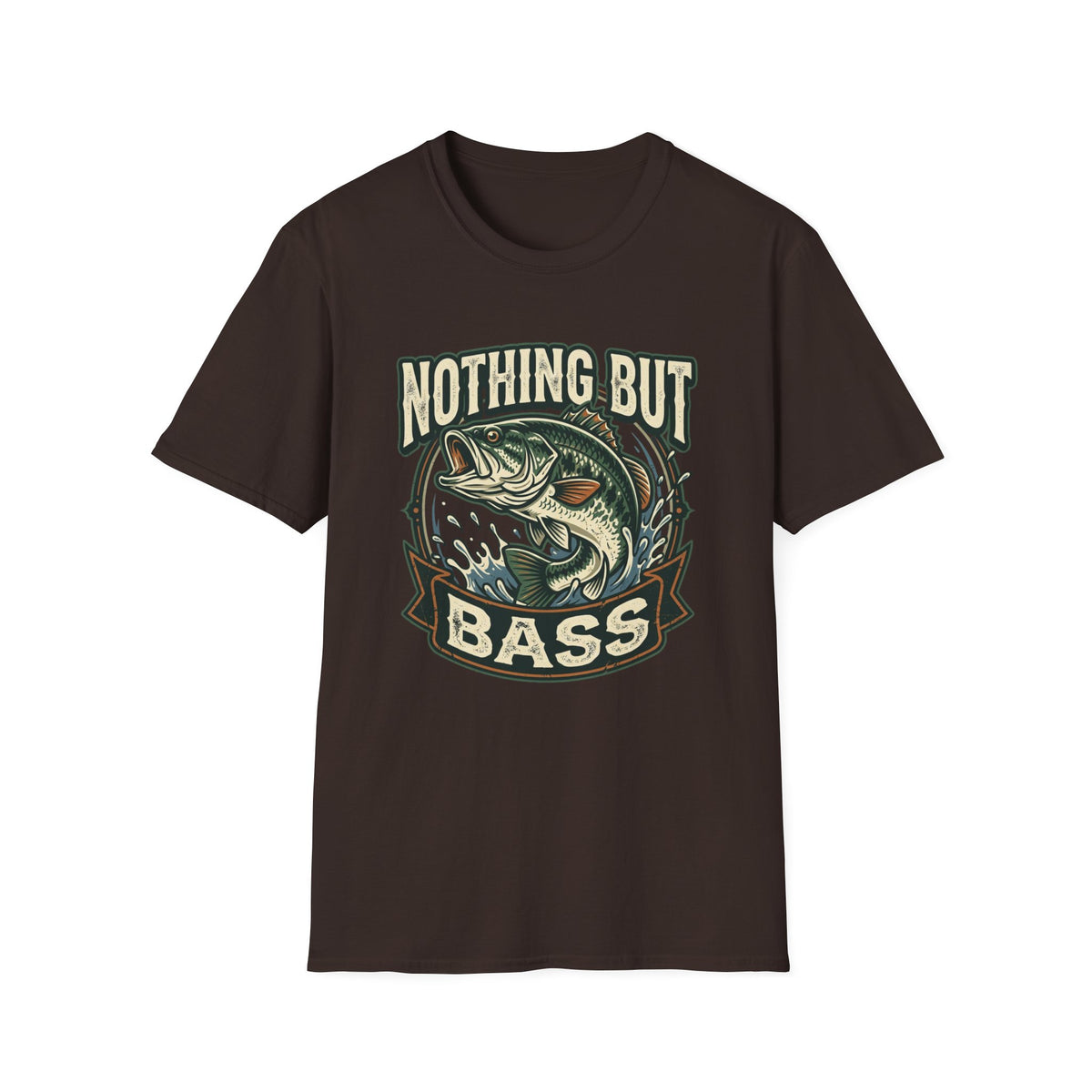 Nothing But Bass Fishing T-Shirt — Retro Largemouth Bass Graphic Tee