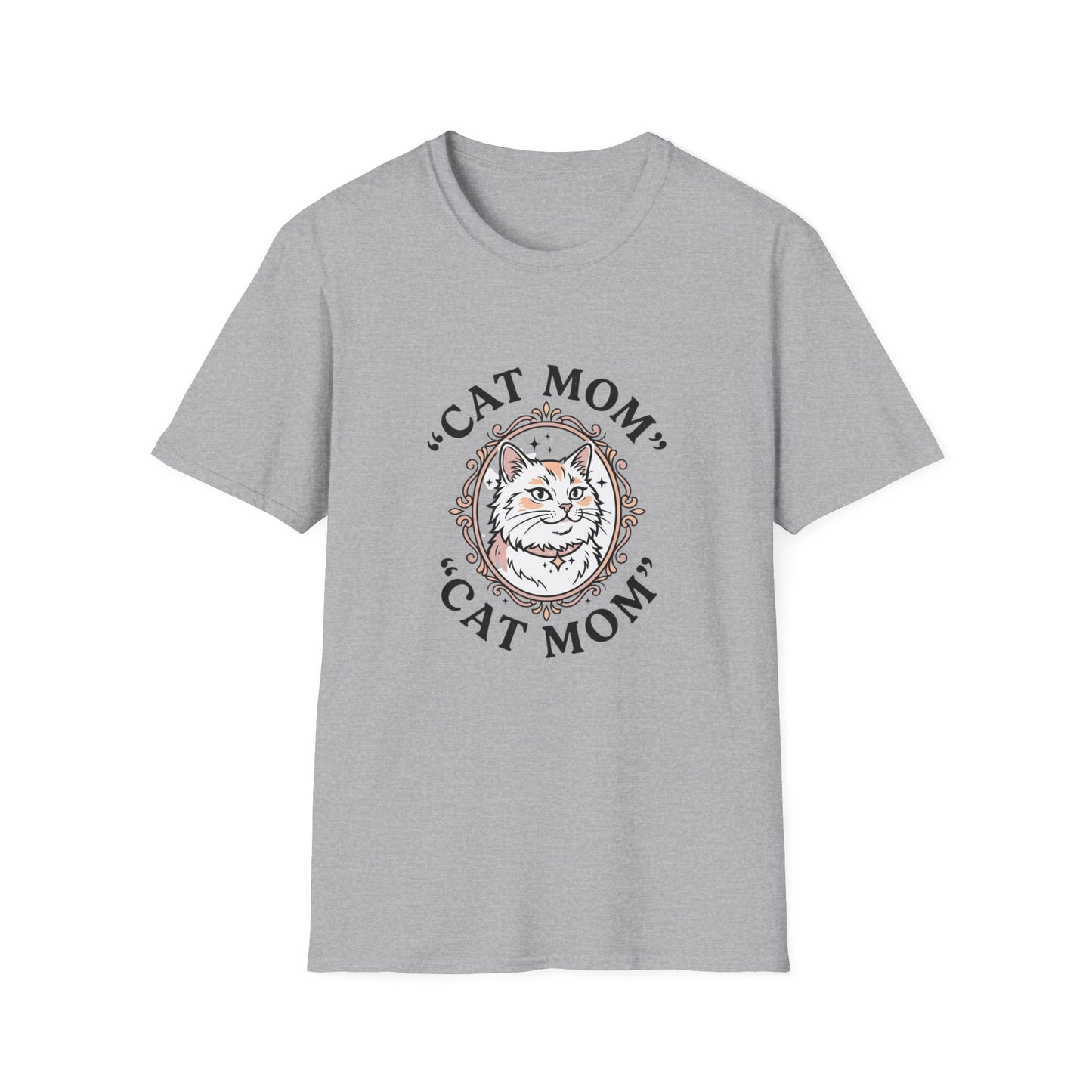 Cat Mom T-Shirt — Cute Vintage Cat Portrait Tee for Cat Lovers