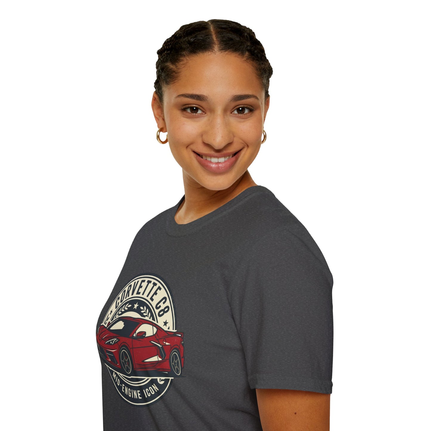 Corvette C8 Tee — Red Mid‑Engine Icon Car Shirt