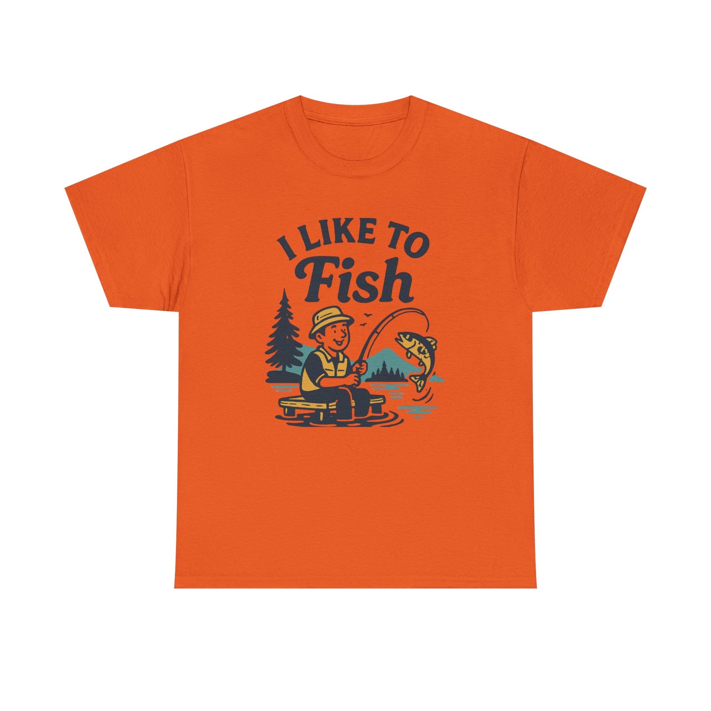 Fishing T-Shirt — "I Like to Fish" Vintage Outdoors Tee