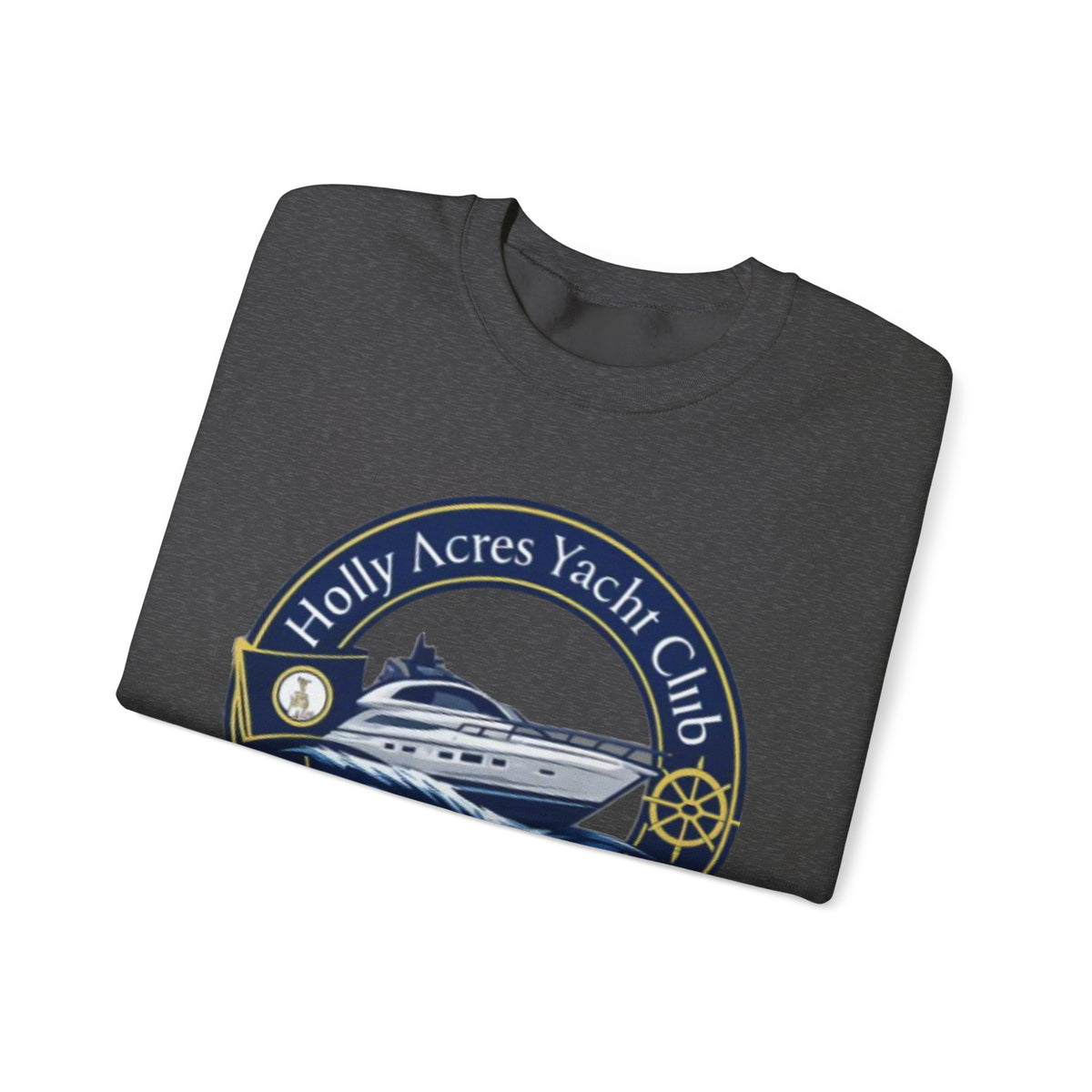 Virginia Yacht Club Crewneck Sweatshirt — "Holly Acres Yacht Club" Nautical Logo