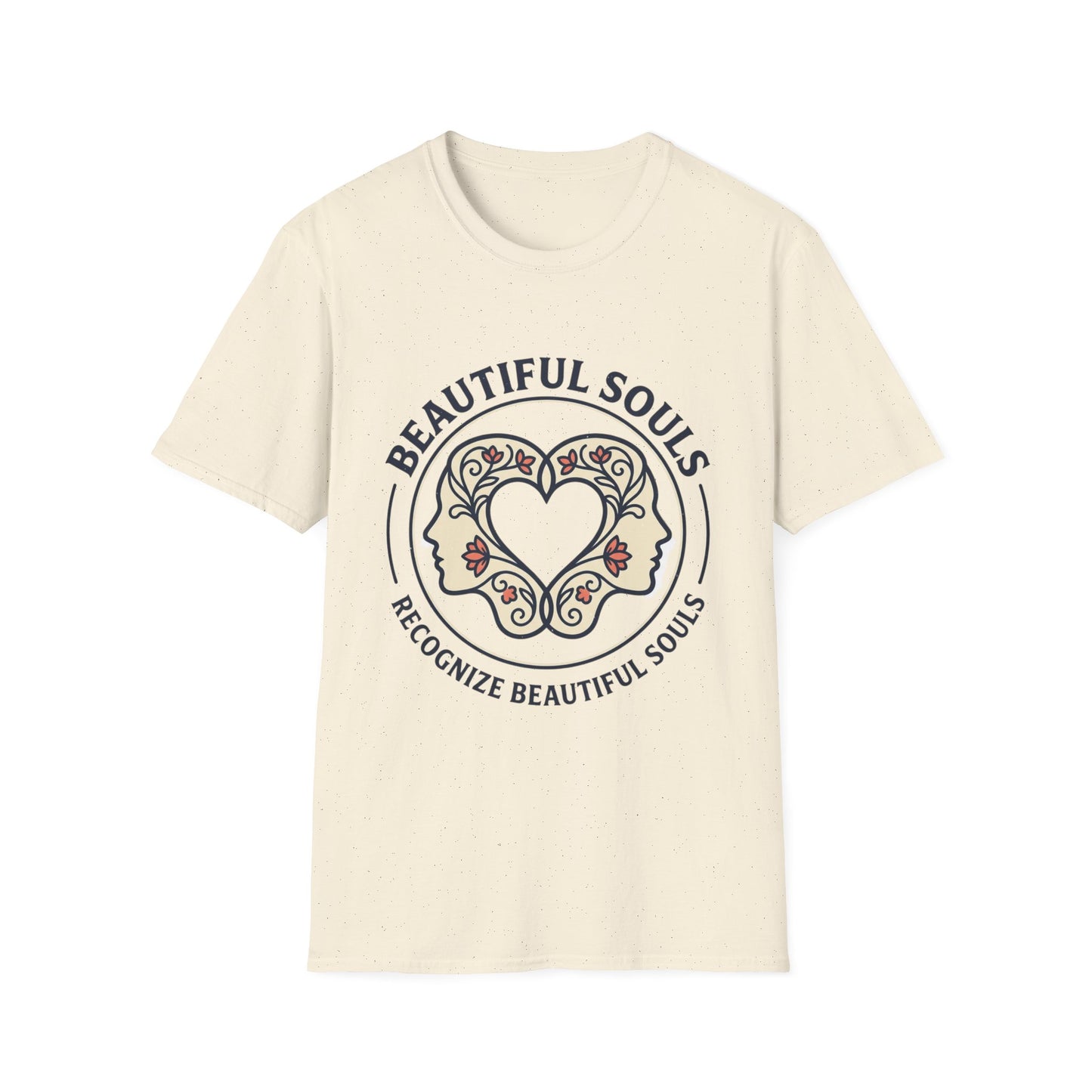 Beautiful Souls Graphic T-Shirt — "Beautiful Souls" Heart Floral Tee