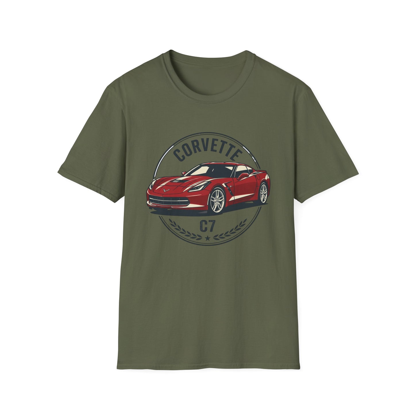 Corvette C7 Tee — Retro Red Sports Car T-Shirt