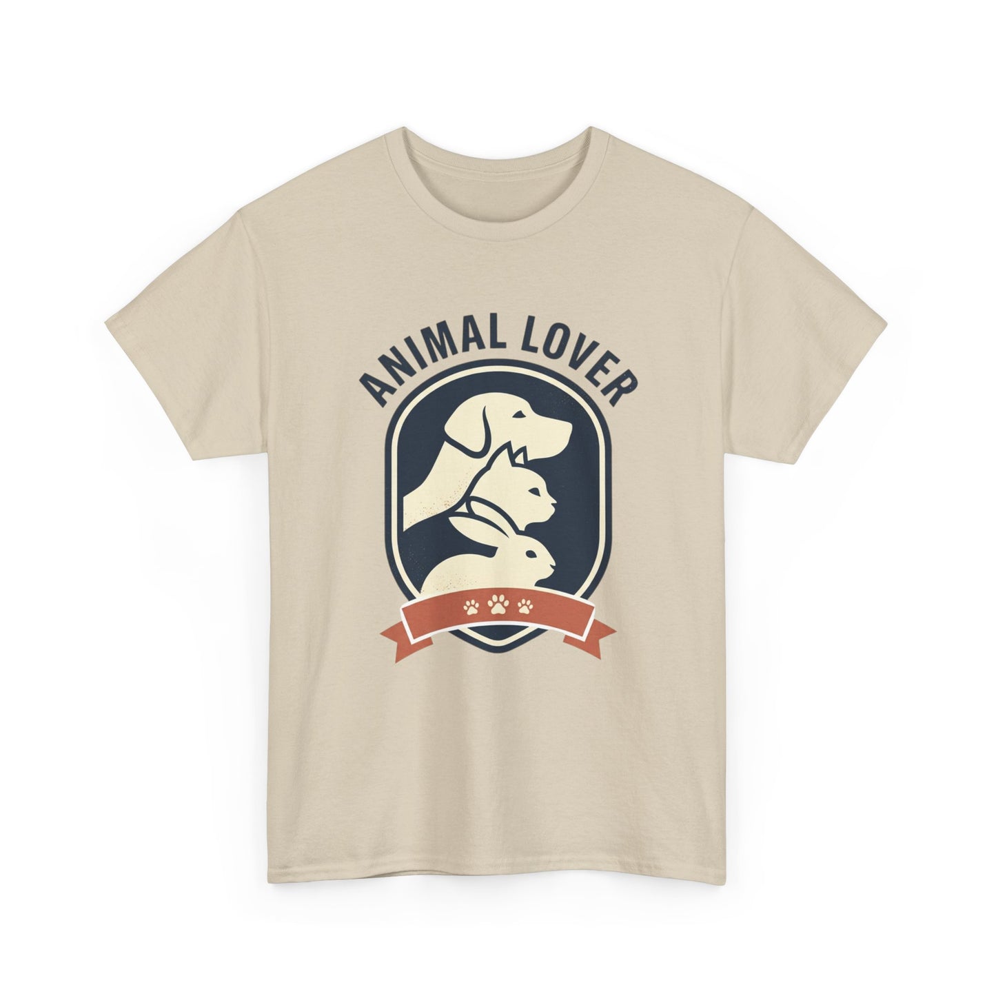 Animal Lover T-Shirt — Retro Pet Badge Tee (Dogs & Cats)