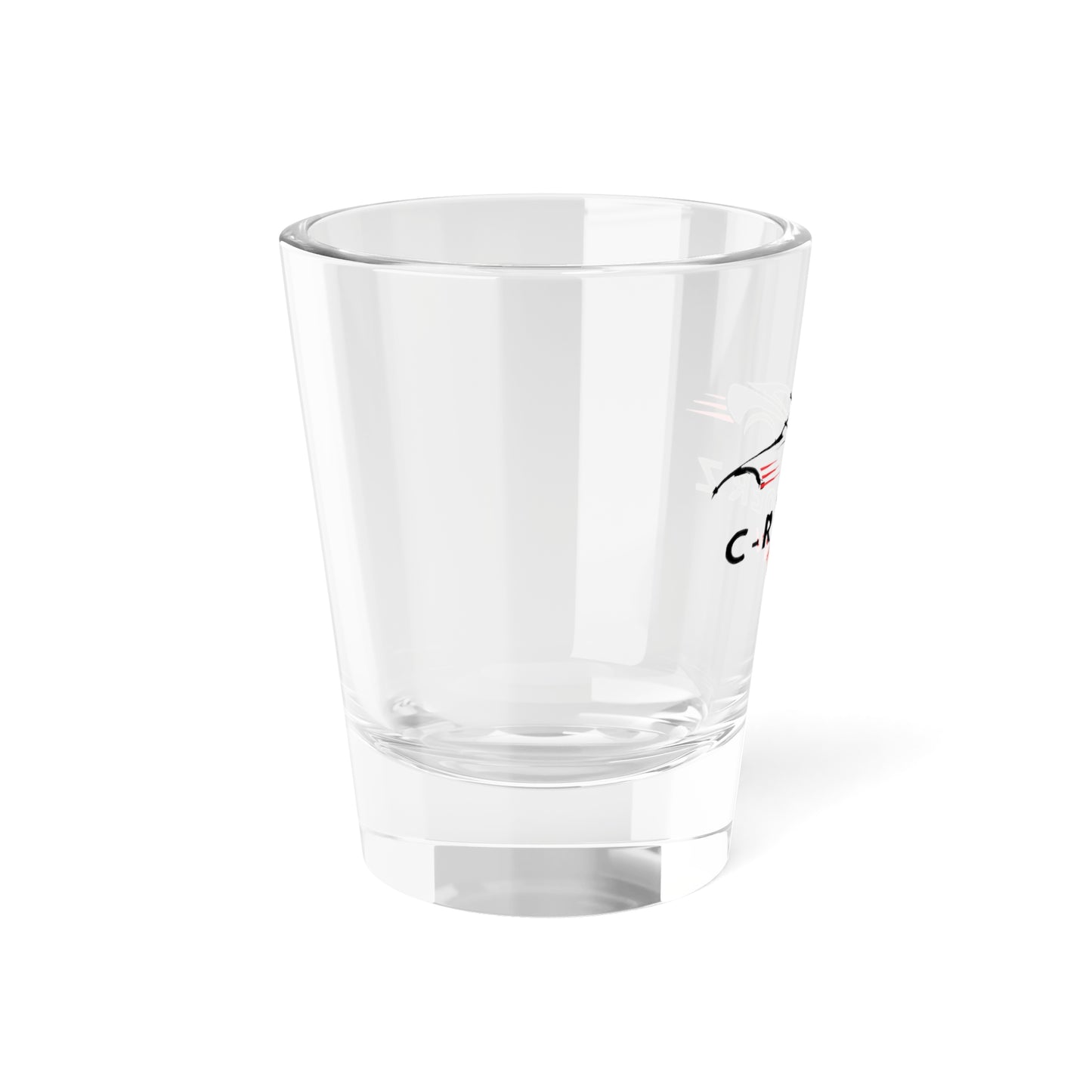 C-RYDERZ DMV Logo Shot Glass — 1.5 oz Branded Car Enthusiast Glass