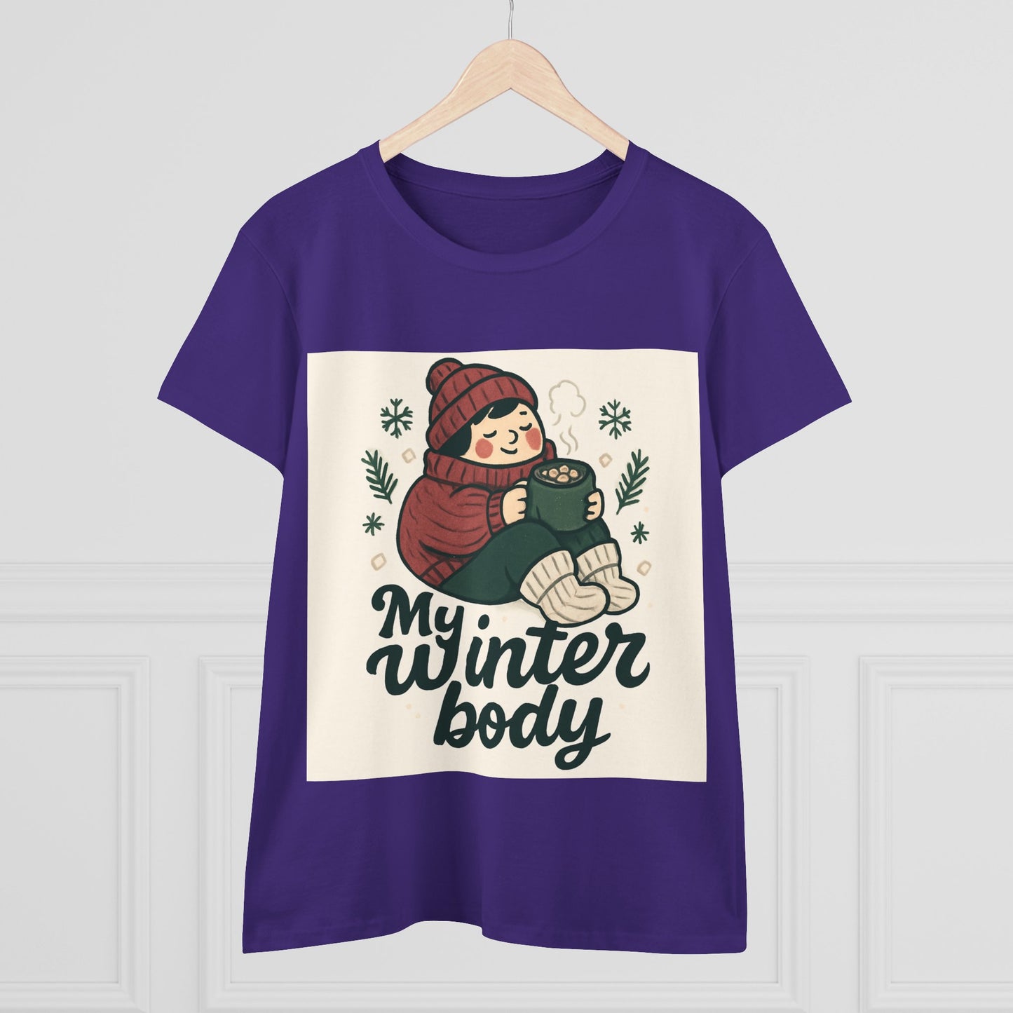 My Winter Body Women's Tee — Cozy Hot Cocoa Graphic T-Shirt