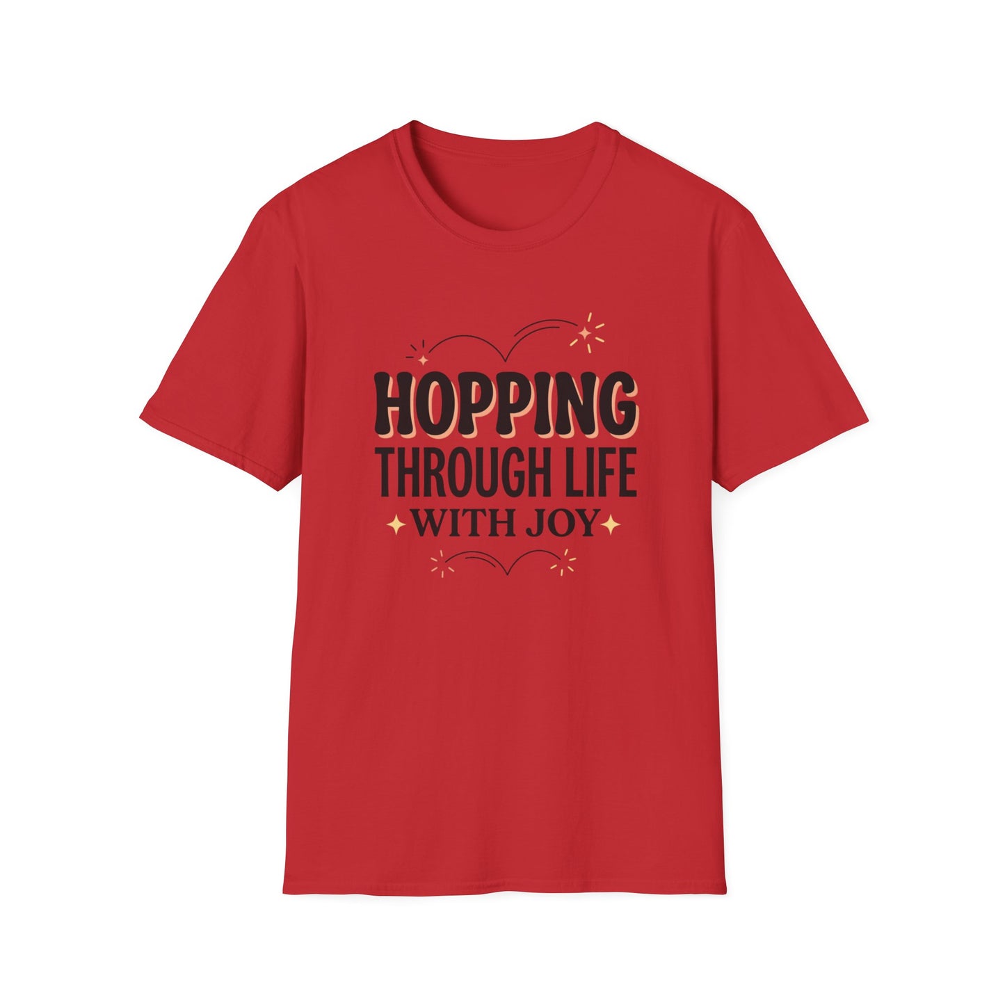 Hopping Through Life Tee — "Hopping Through Life with Joy" Inspirational Graphic T-Shirt