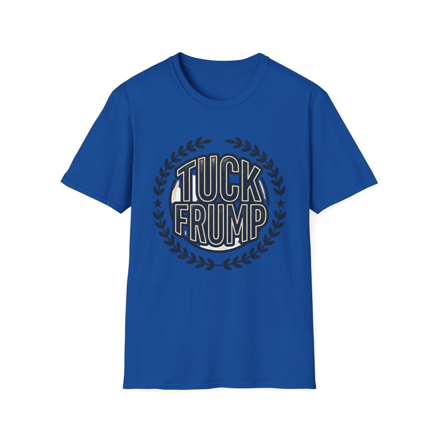 "Tuck Frump" Vintage Laurel Emblem Political Satire Tee