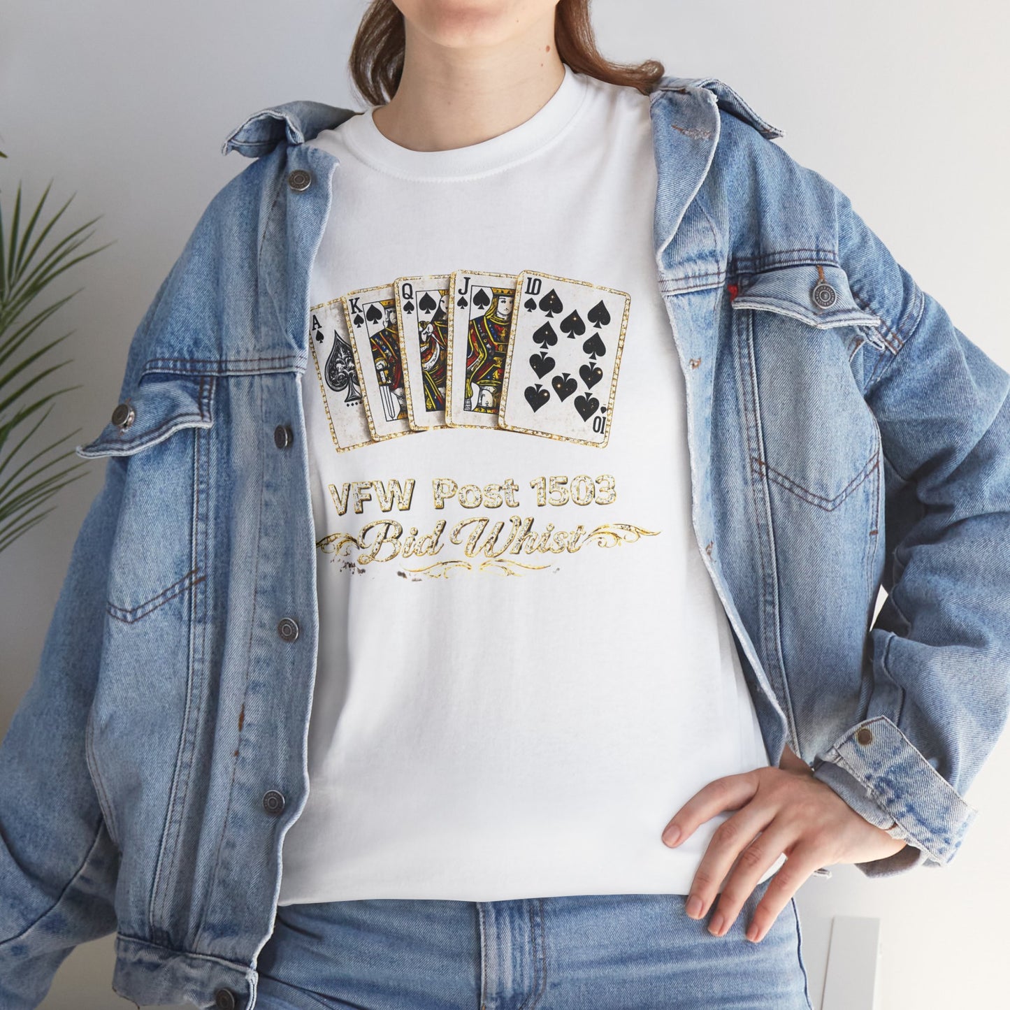 Veterans VFW Poker Night Tee – "VFW Post 1503" Playing Cards Design