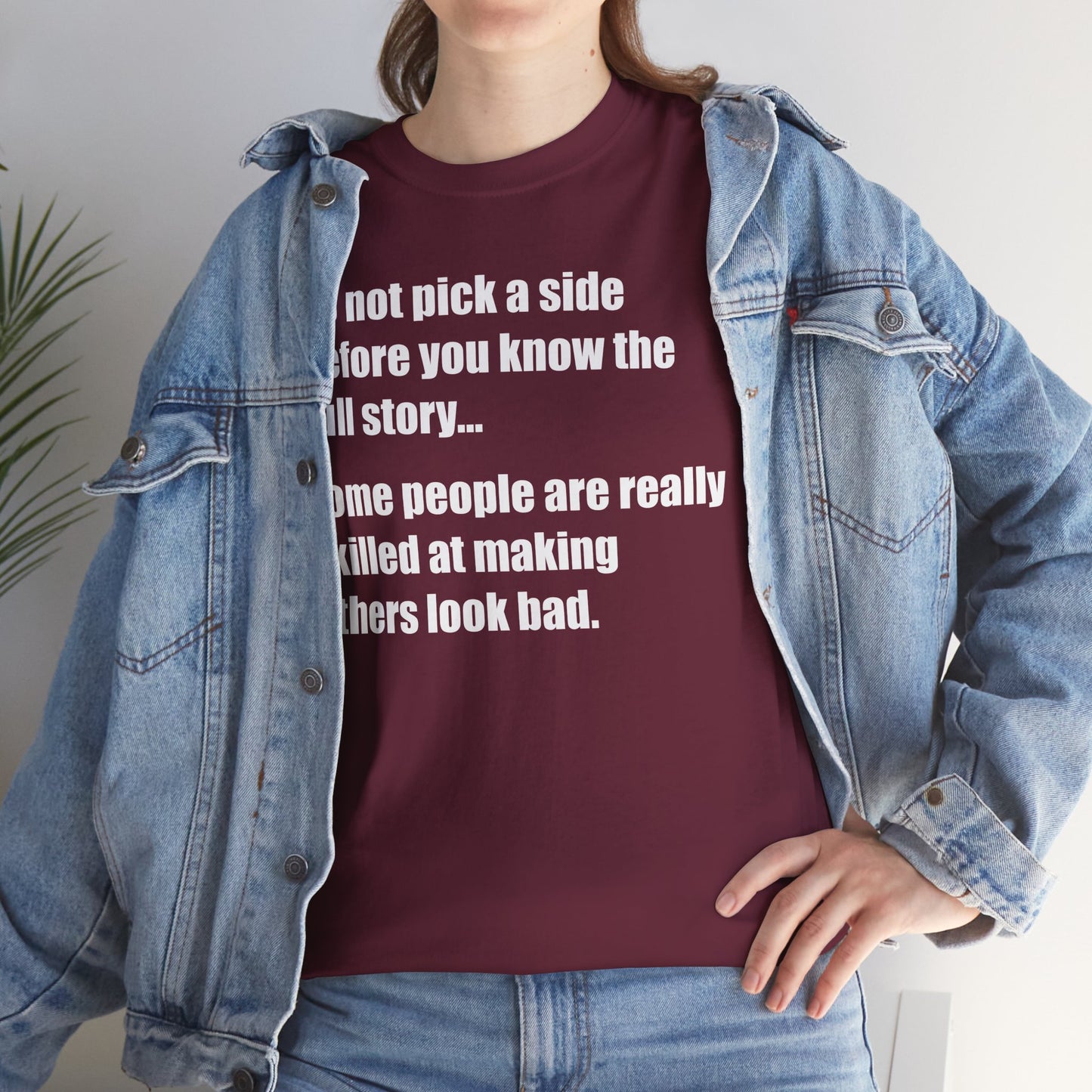 Don't pick a side before you know