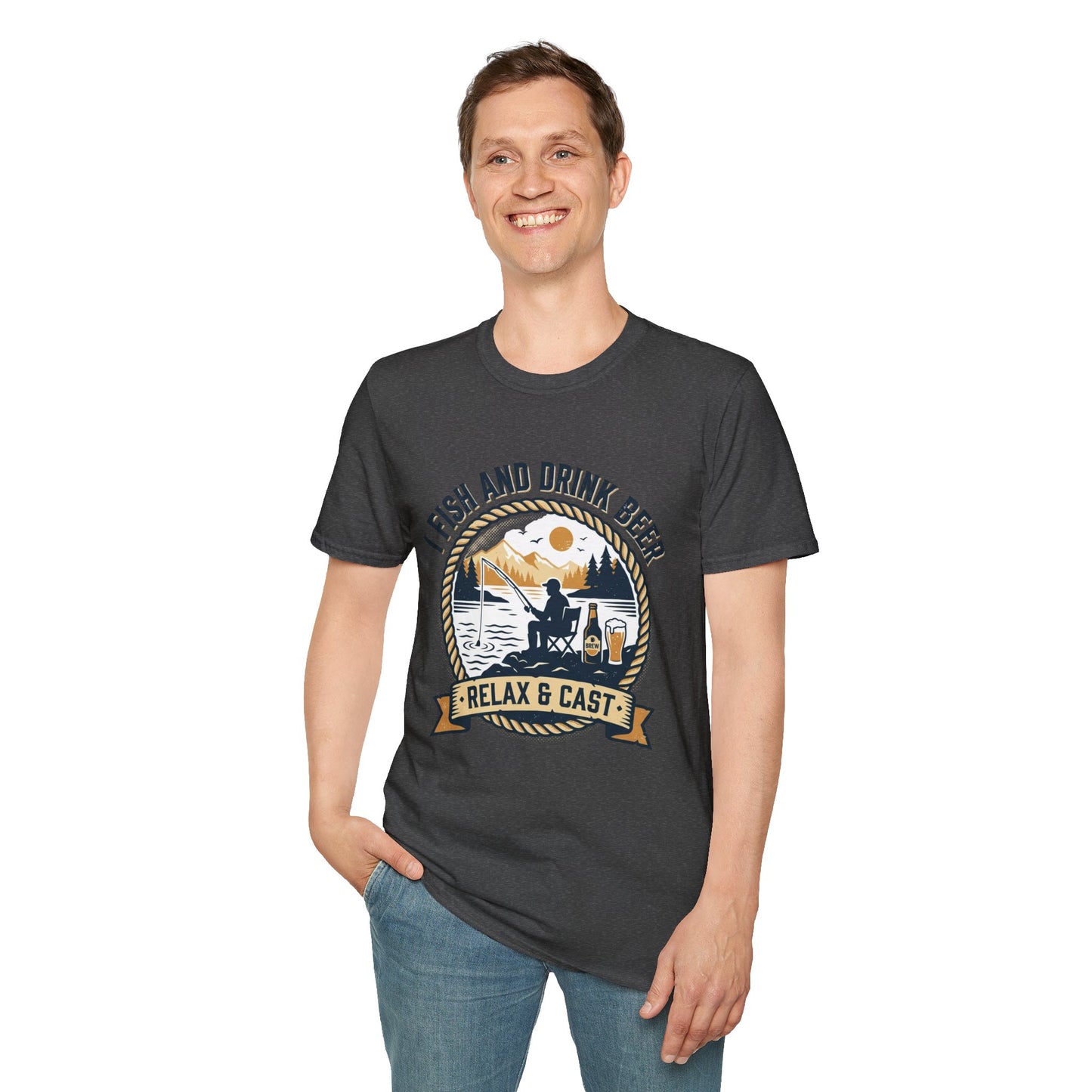 Fishing & Beer T-Shirt — "I Fish and Drink Beer" Relax & Cast Graphic Tee