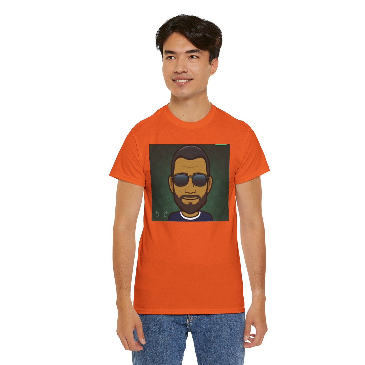 Bitmoji Portrait Tee — Cool Sunglasses Avatar Graphic T-Shirt Printify