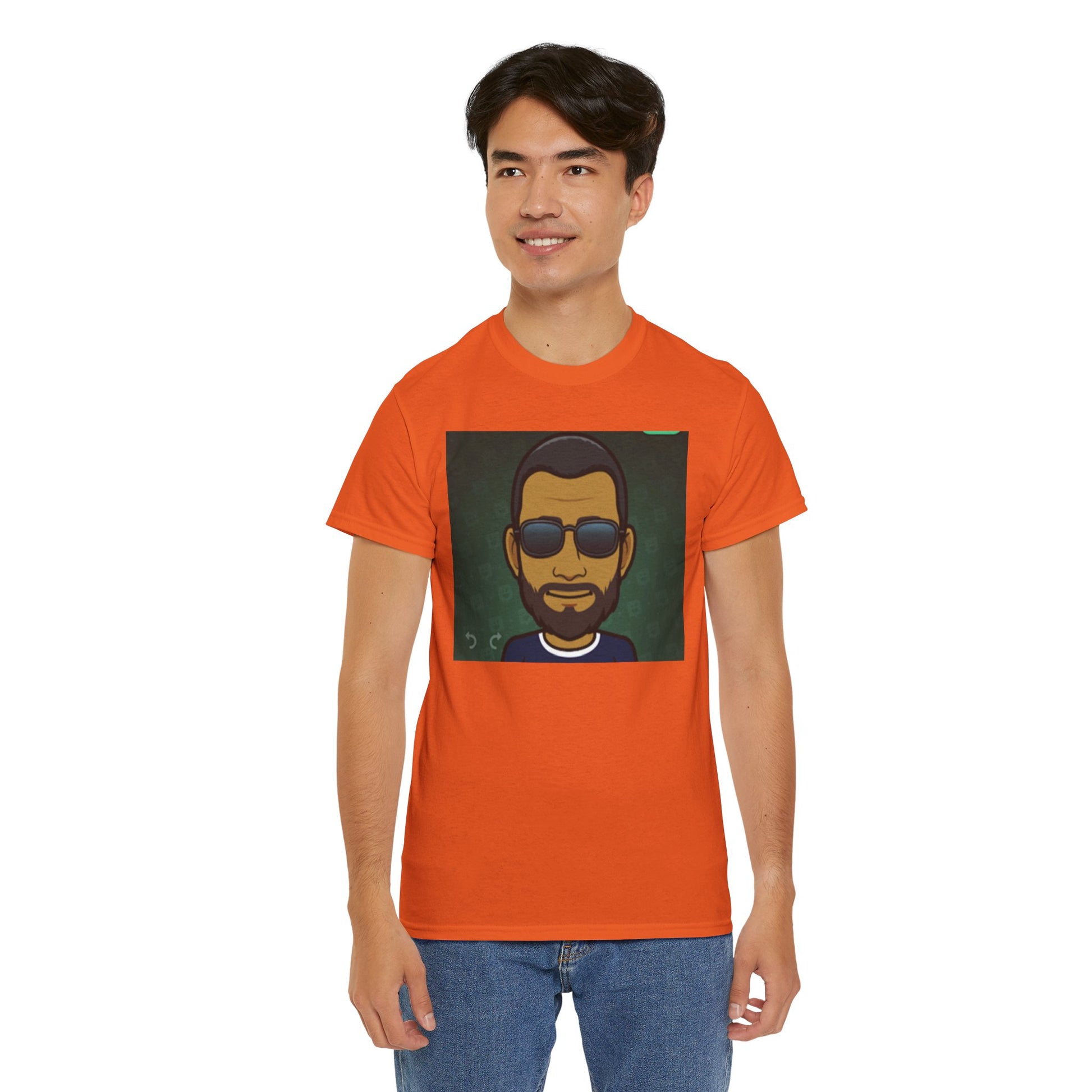 Bitmoji Portrait Tee — Cool Sunglasses Avatar Graphic T-Shirt Printify