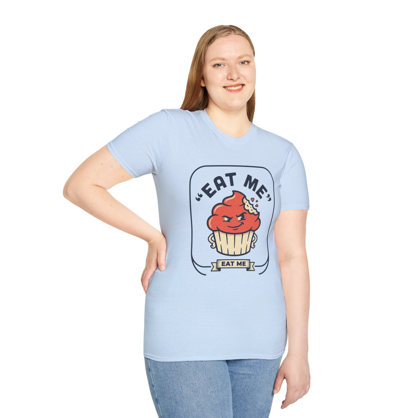 Cupcake Graphic T-Shirt — "Eat Me" Retro Dessert Tee