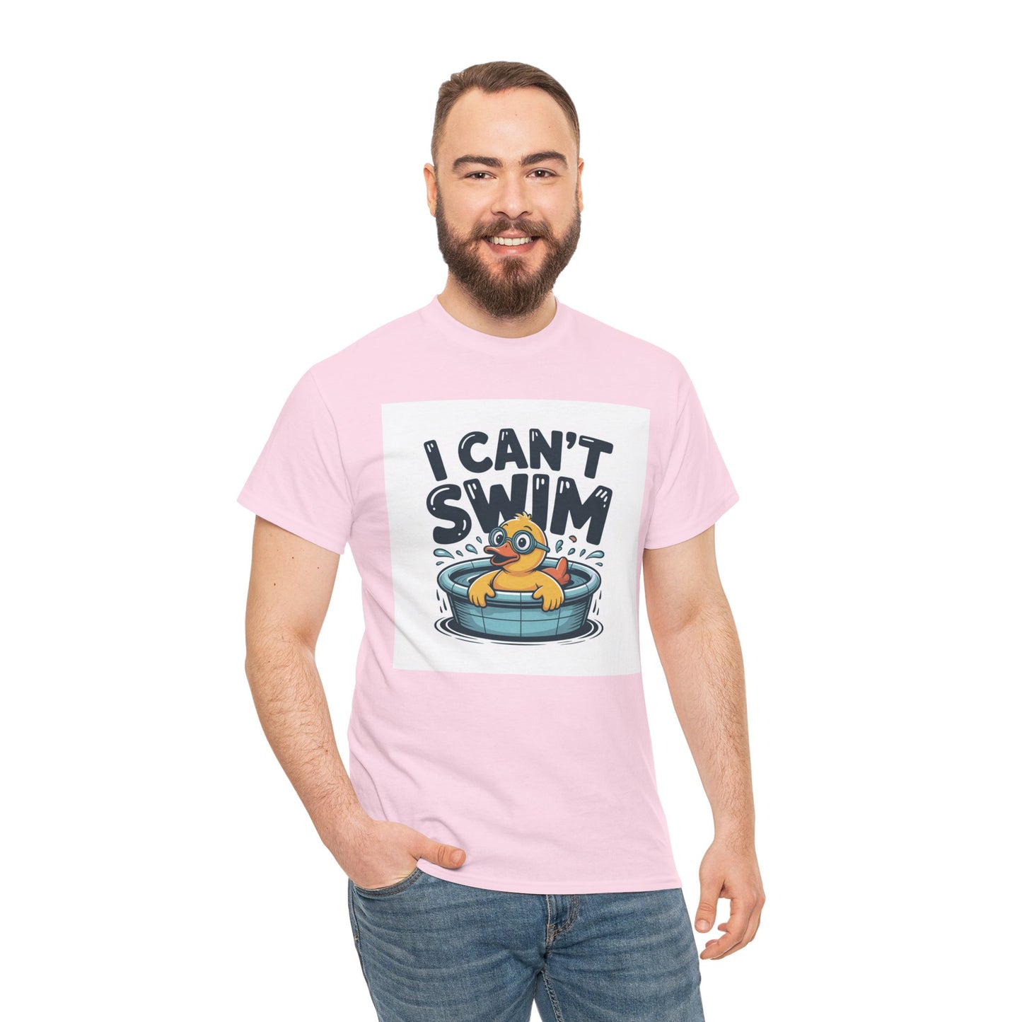I Can't Swim Duck T-Shirt — Cute Funny Pool Float Graphic Tee