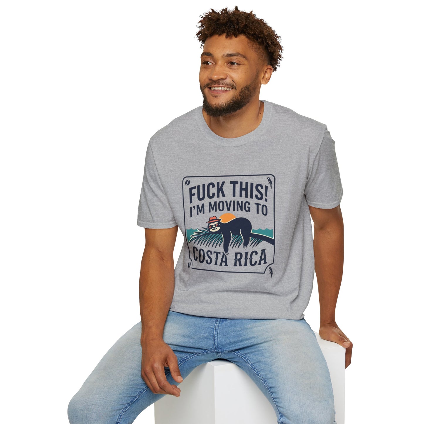I'm Moving to Costa Rica T-Shirt — Funny Sloth 'Fuck This!' Vacation Tee