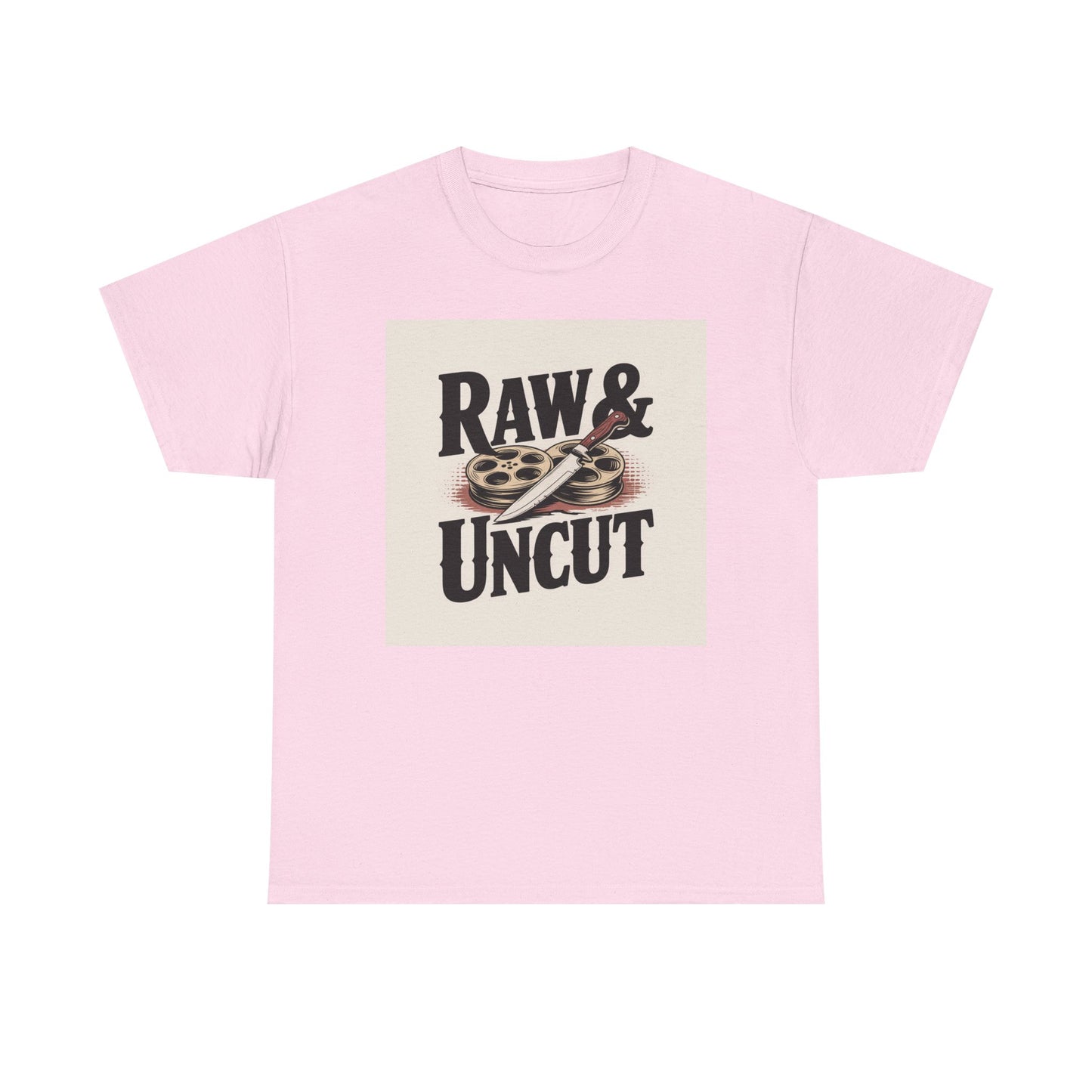 Raw & Uncut Graphic Tee — Vintage Film Reel Movie Lover T-Shirt