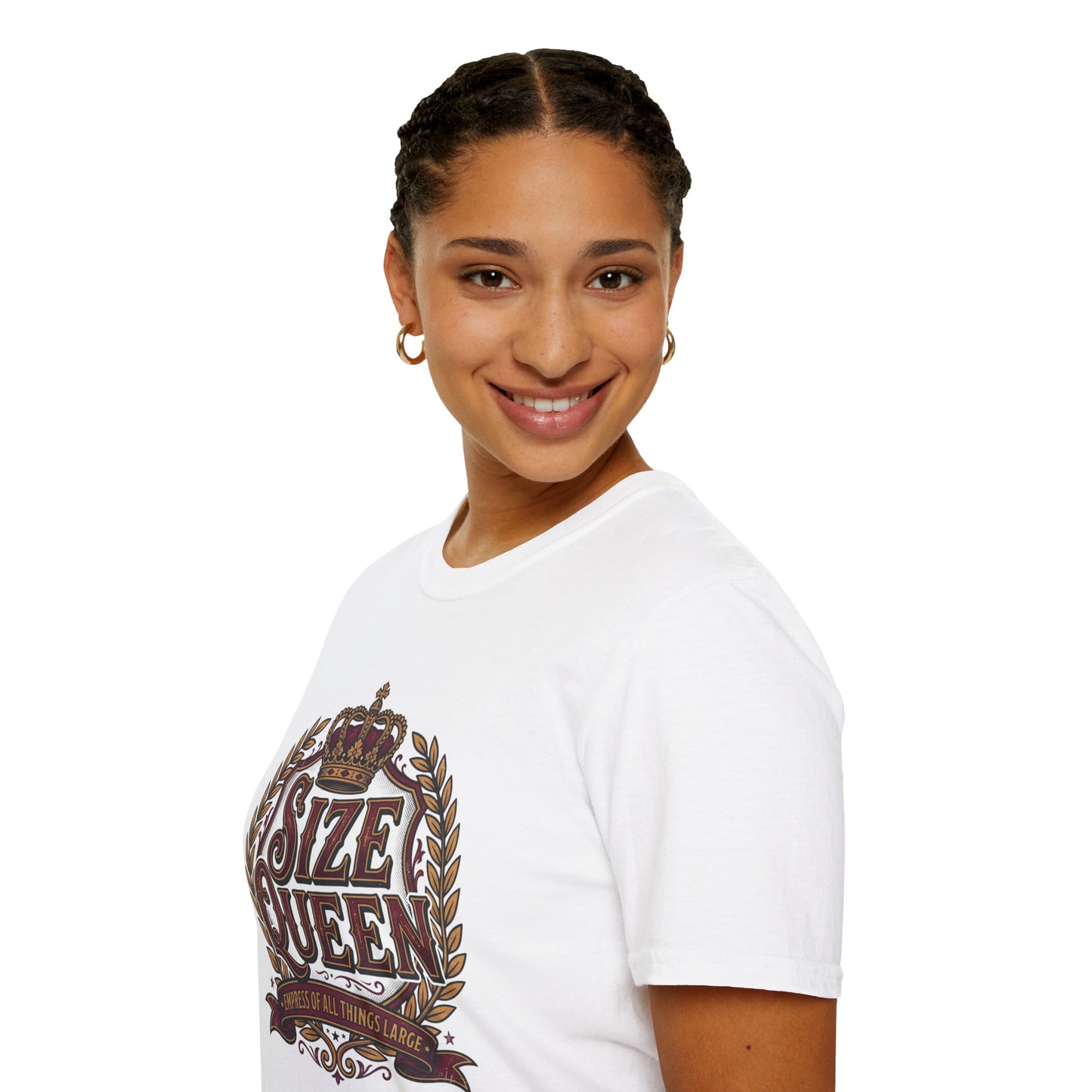 Size Queen T‑Shirt — Vintage Crown Graphic Tee Printify