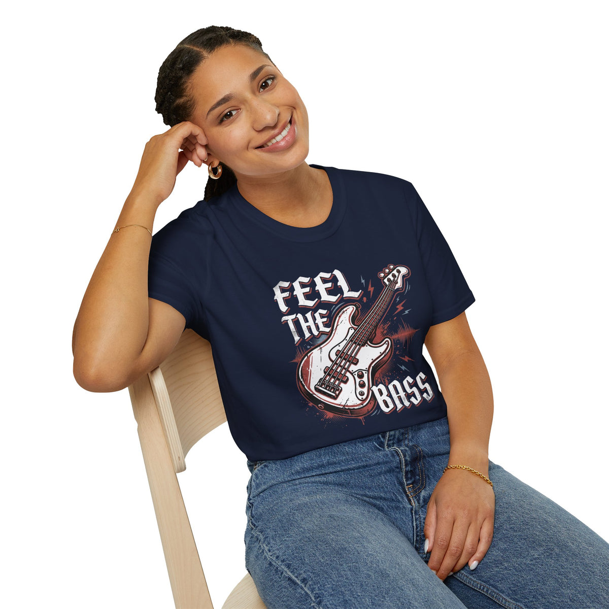 Bass Guitar Graphic T-Shirt — Rock Music Tee ("Bass Player")