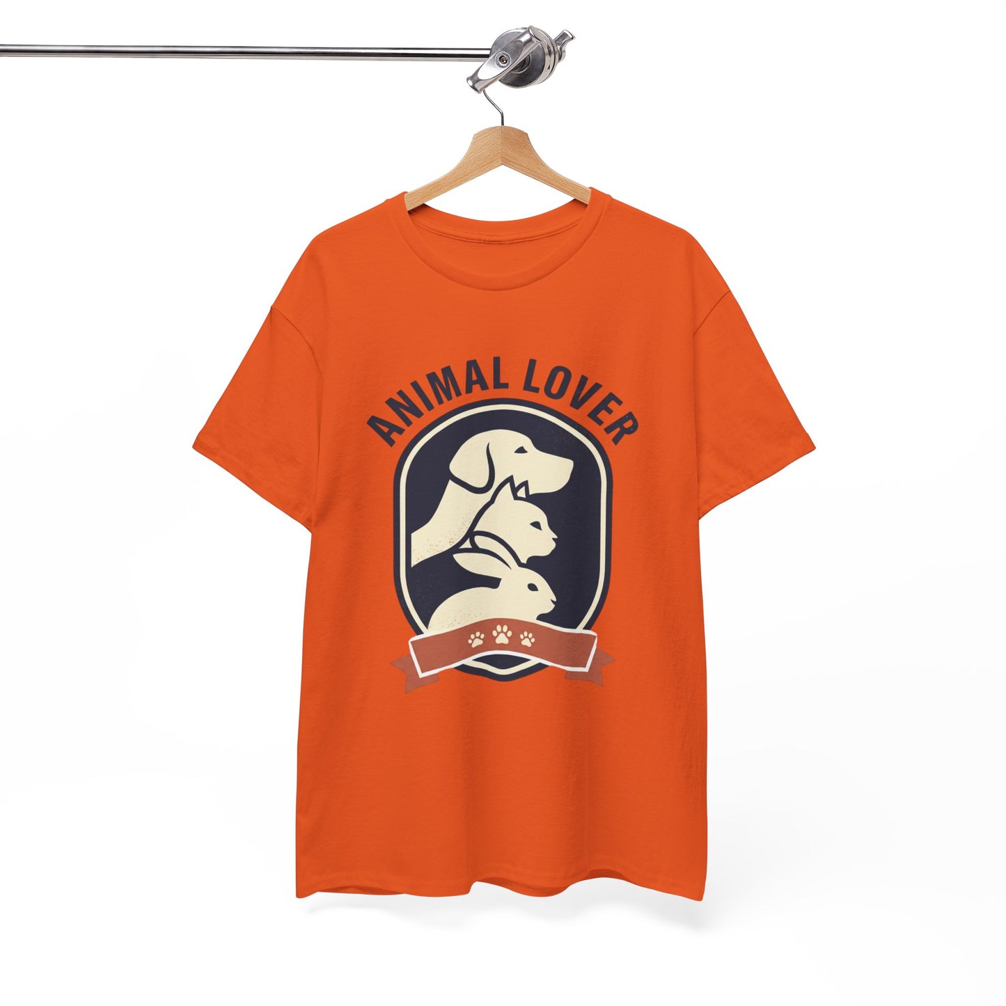 Animal Lover T-Shirt — Retro Pet Badge Tee (Dogs & Cats)