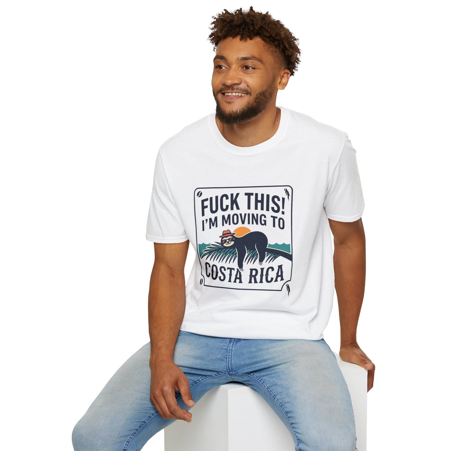 I'm Moving to Costa Rica T-Shirt — Funny Sloth 'Fuck This!' Vacation Tee