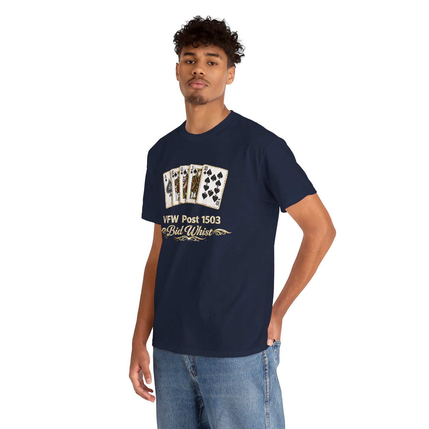 Veterans VFW Poker Night Tee – "VFW Post 1503" Playing Cards Design