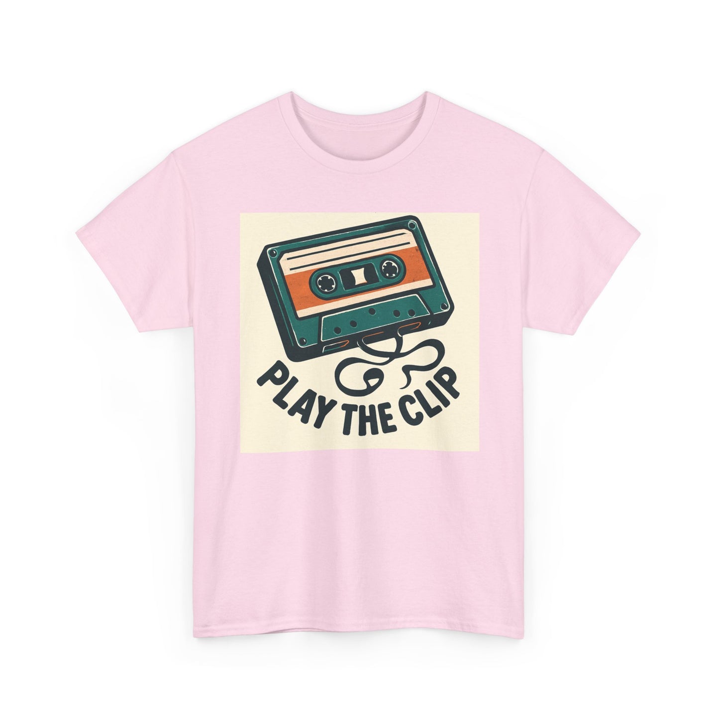 Cassette Tape 'Play the Clip' T-Shirt — Retro Music Tee Printify