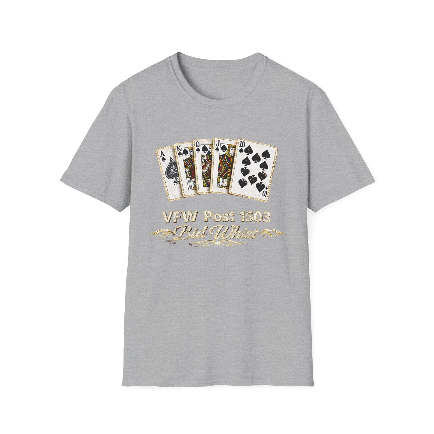 Bid Whist Playing Cards Tee — VFW Post 1503 Card Game T-Shirt