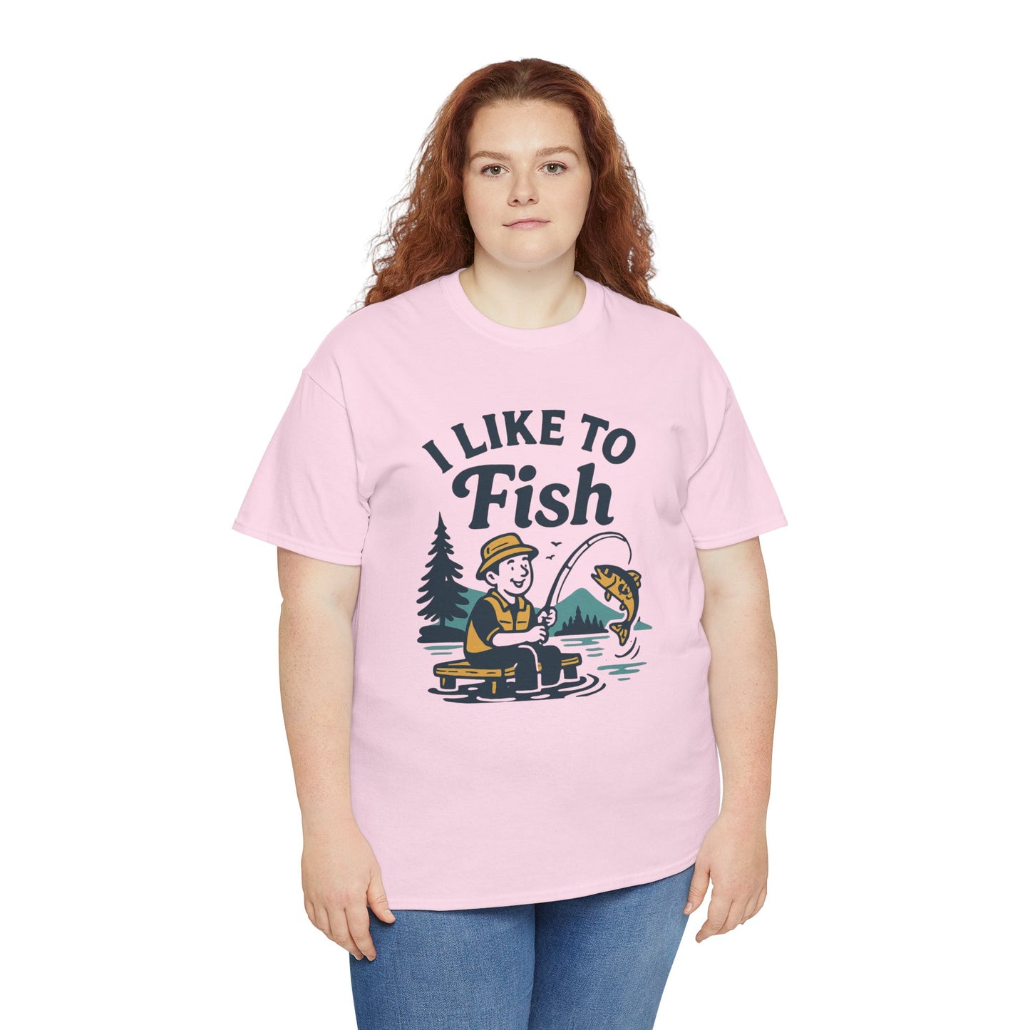 Fishing T-Shirt — "I Like to Fish" Vintage Outdoors Tee