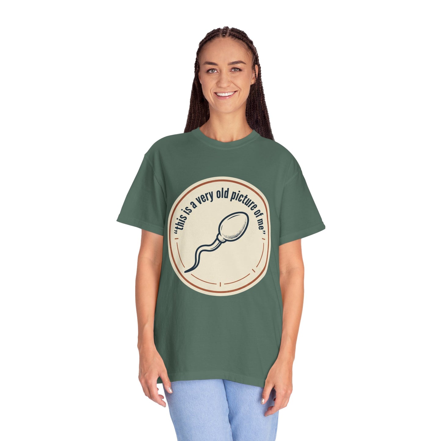 Vintage Sperm Graphic T-Shirt — "this is a very old picture of me"