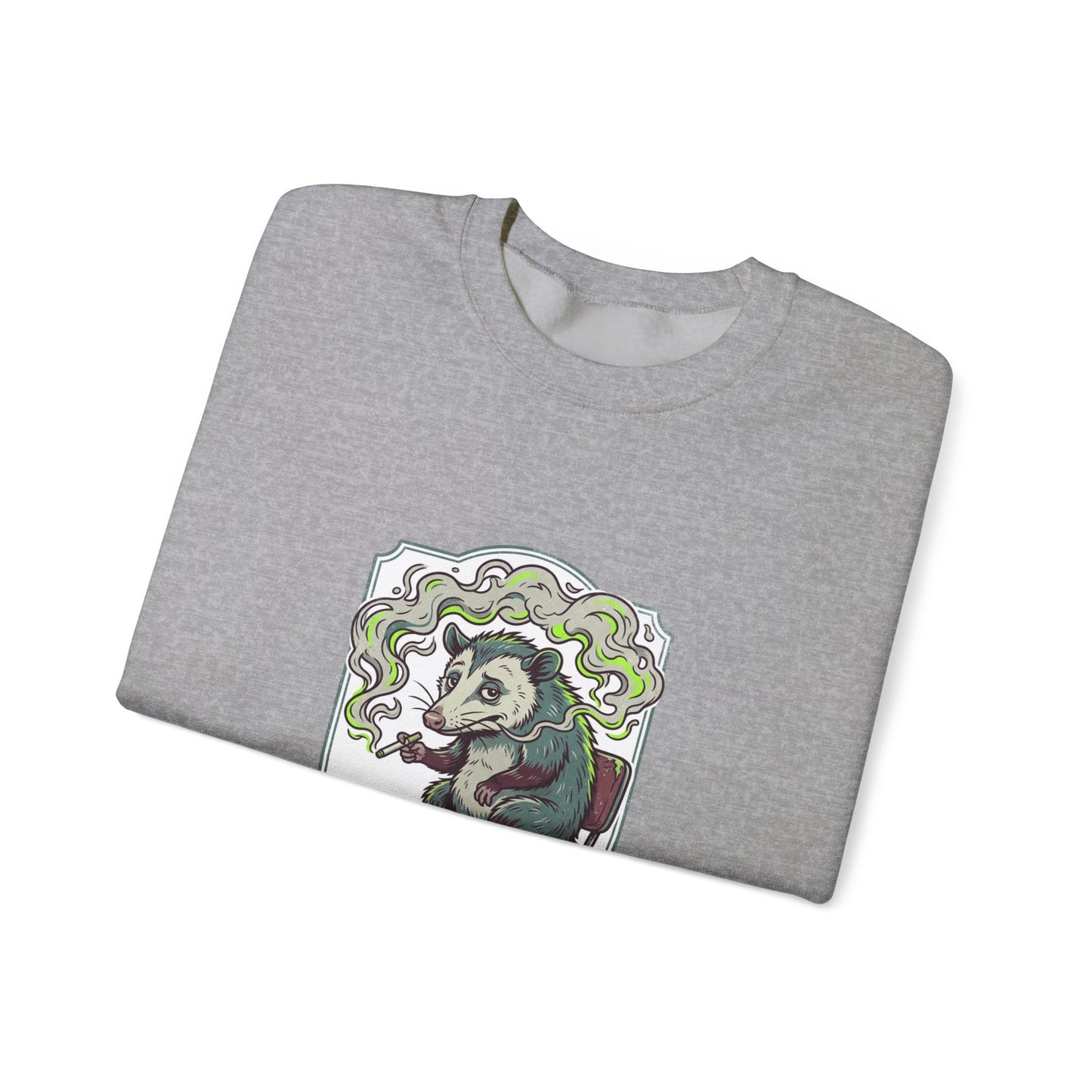 Terrible Life Choices opossum smoking sweatshirt | absurdist animal, ironic alt meme