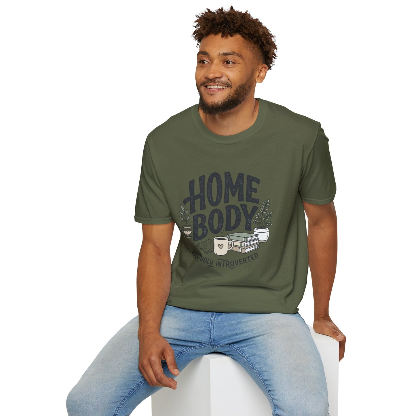 Homebody T-Shirt — 'Homebody Proudly Introverted' Cozy Graphic Tee