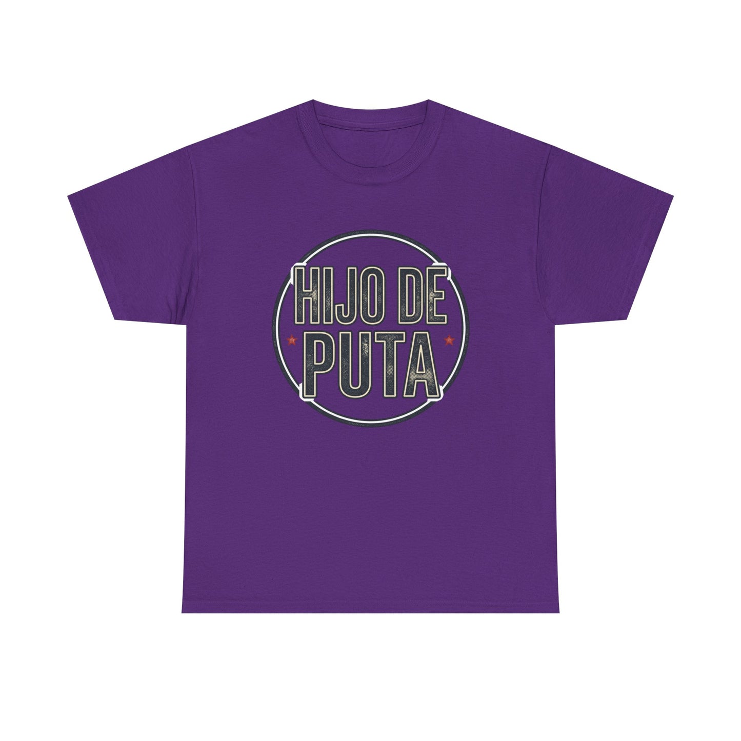 Hijo de Puta Graphic Tee — Retro Circle Spanish Phrase T-Shirt