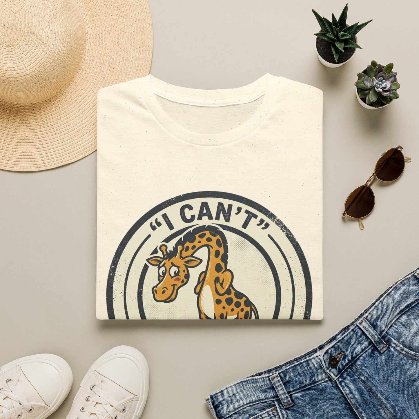 Giraffe 'I Can't Control My Height' T-Shirt