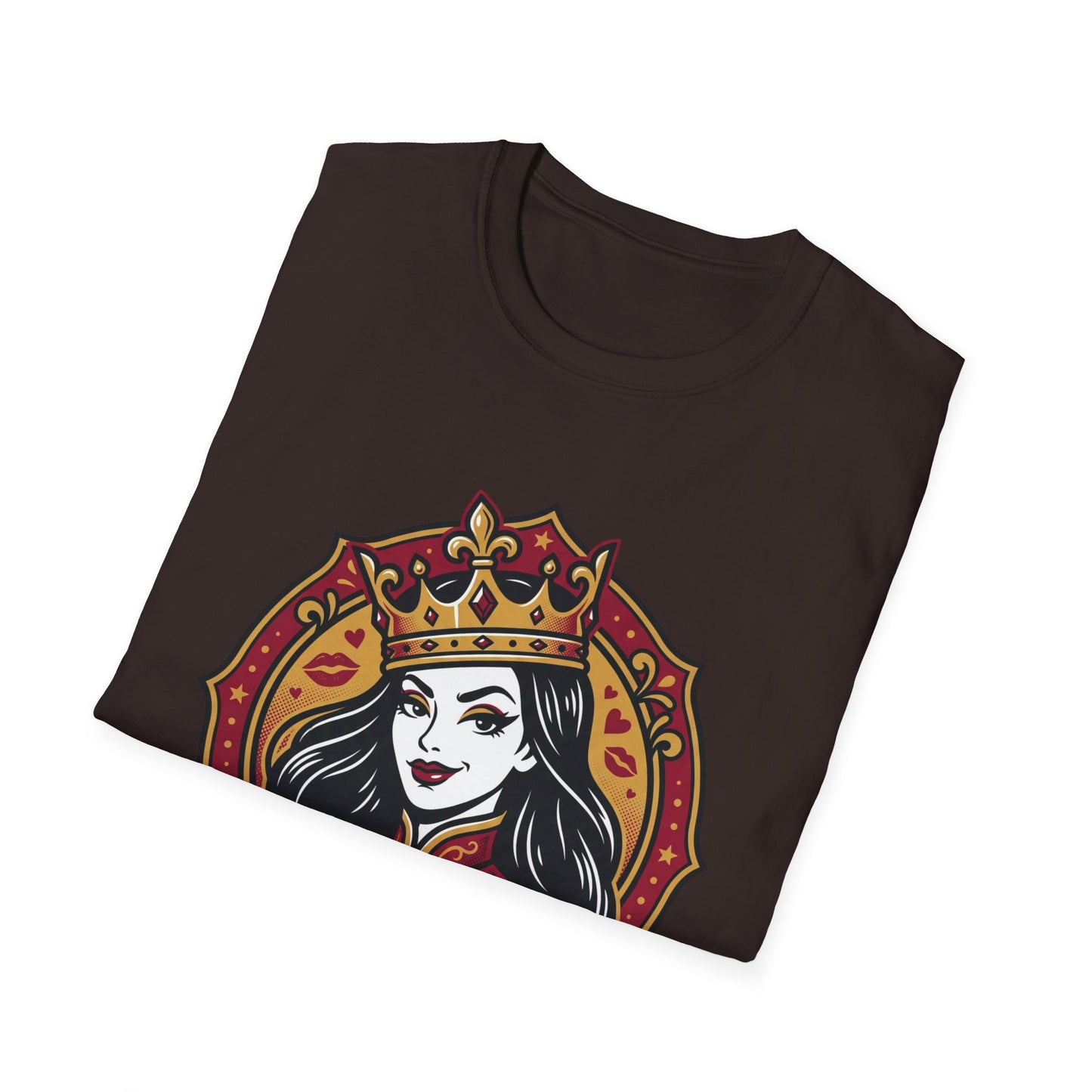 "Fellatio Queen" Retro Pinup Crown Graphic Tee Printify