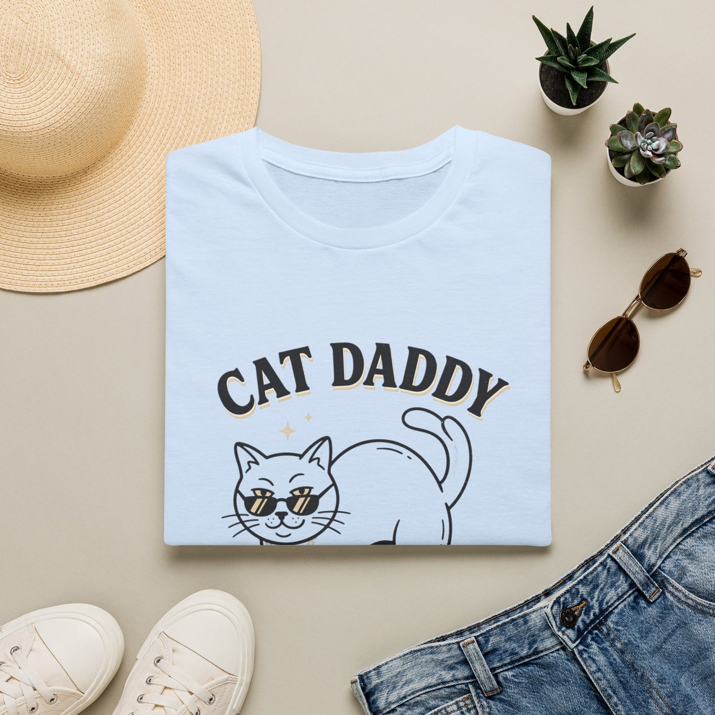Cat Daddy T-Shirt — Retro Cute Cat Graphic Tee for Cat Lovers